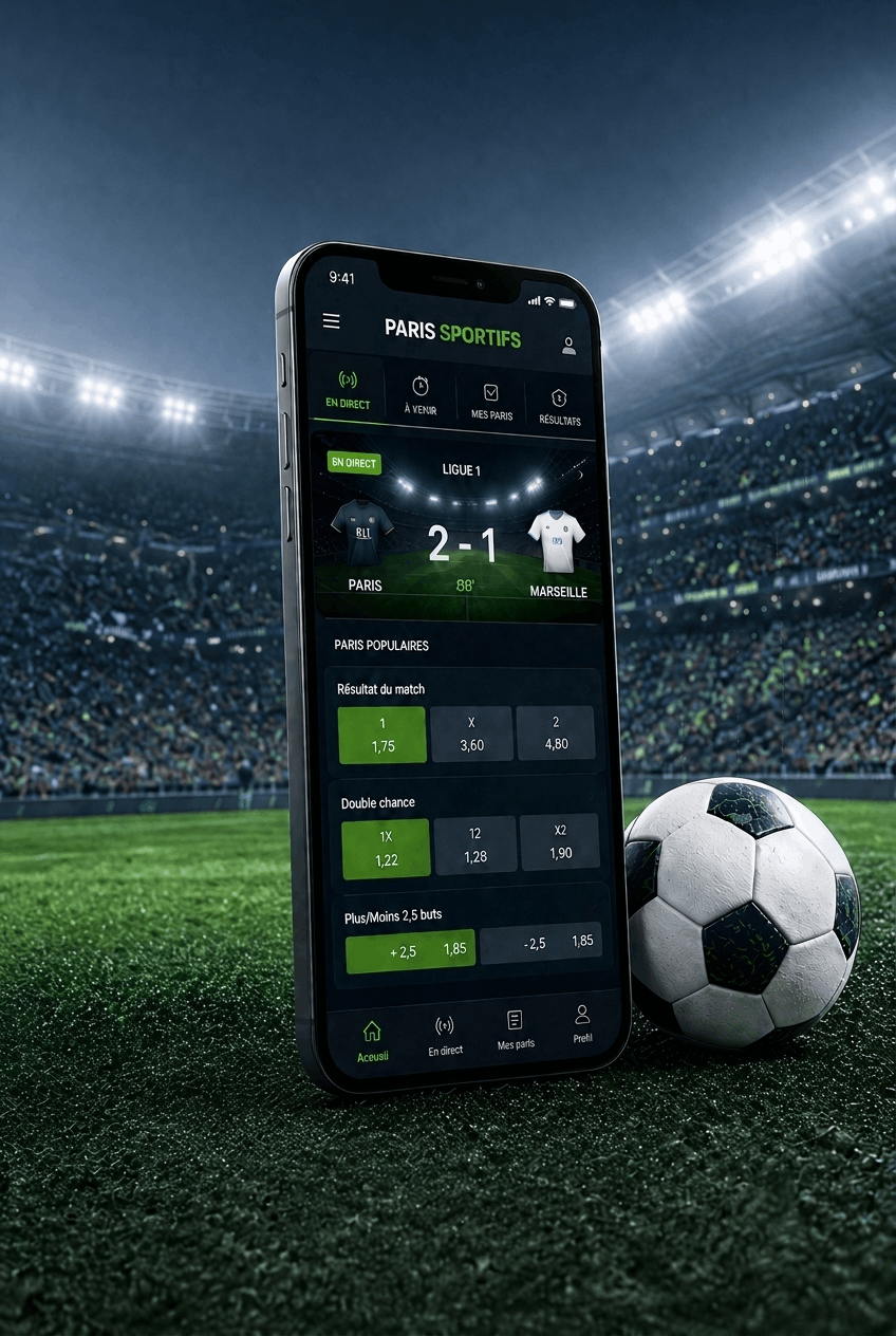 Application de paris sportifs sur football